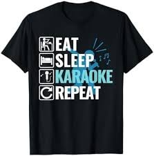 "Eat Sleep Karaoke Repeat" Tee
